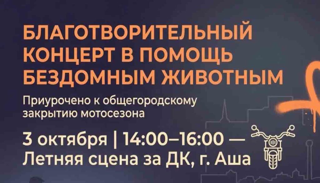 Ашинцев приглашают на благотворительный концерт